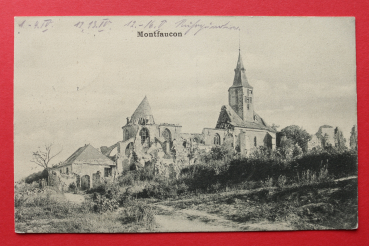 Postcard PC 1916 Montfaucon WWI France